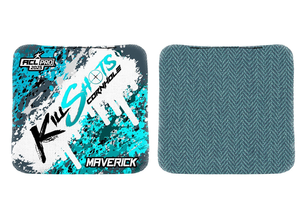 Bags Cyan Splatter Killshots Cornhole | Maverick Series | Stock Designs | 2025 ACL Pro Cornhole Bags