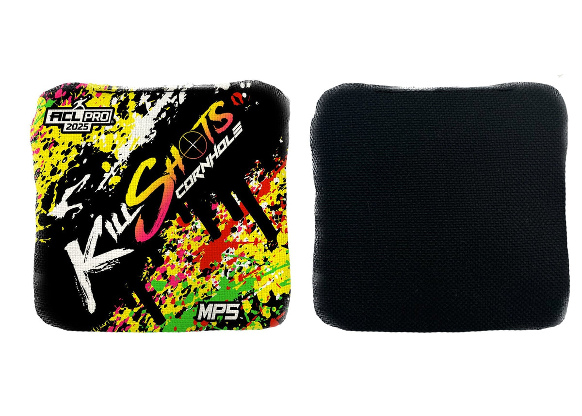 Bags Multi-Color Splatter / Yes (+$15) Killshots Cornhole | MP5 Series | Stock Designs | 2025 ACL Pro Cornhole Bags