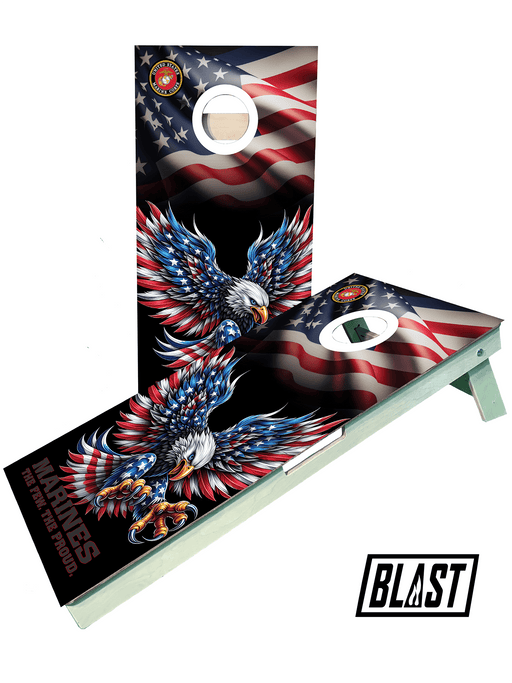 cornhole boards Marine 3 Cornhole Set
