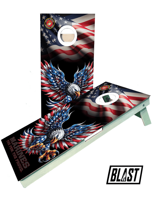 cornhole boards Marine 3 Cornhole Set