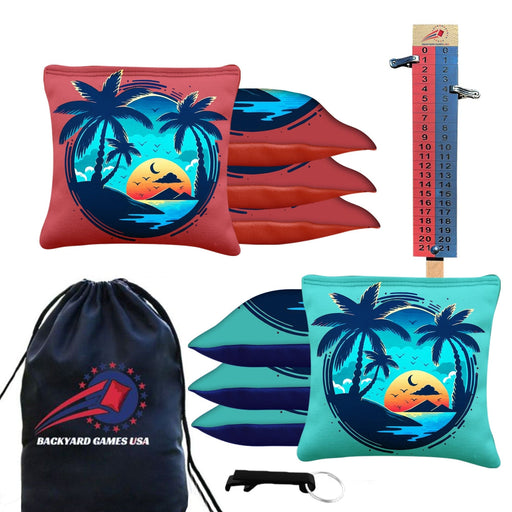 Beach Circle Cornhole Bags