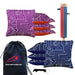 Blue Pink Purple Tech Cornhole Bags