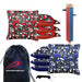 Blue Red Tech Fusion Cornhole Bags
