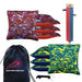 Green Purple Tech Fusion Cornhole Bags