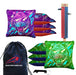 Purple Green Tiger Cornhole Bags