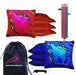 Blue Pink Wolf Cornhole Bags