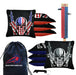 Tournament Flag Skull Guns Cornhole Bags - Set of 8