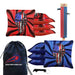 Tournament Red Blue Skull Cornhole Bags - Set of 8