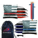 Tournament Red Blue Lines Cornhole Bags - Set of 8