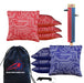 Tournament Red Blue Tech Cornhole Bags - Set of 8