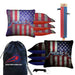 Tournament American Flag Cornhole Bags - Set of 8