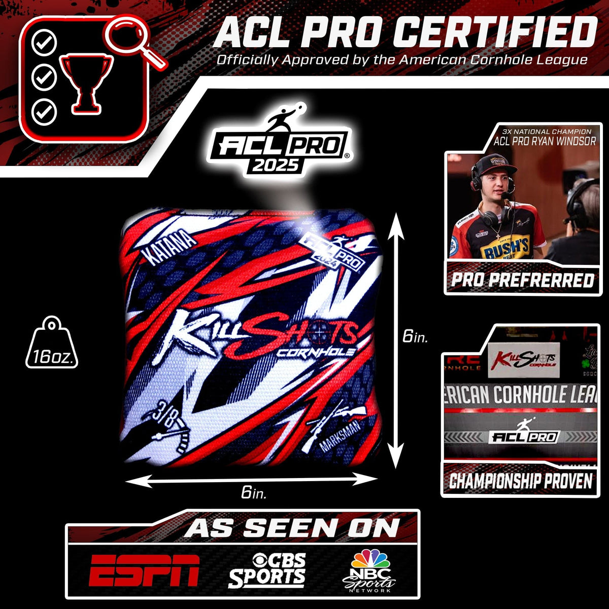 Bags Killshots Cornhole | 357 Series | Limited Designs | 2025 ACL Pro Cornhole Bags