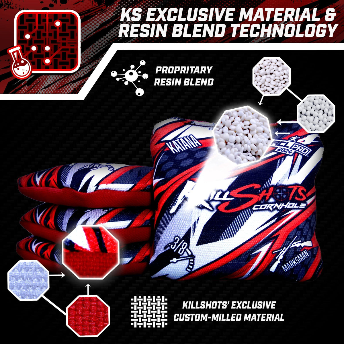 Bags Killshots Cornhole | 357 Series | Limited Designs | 2025 ACL Pro Cornhole Bags
