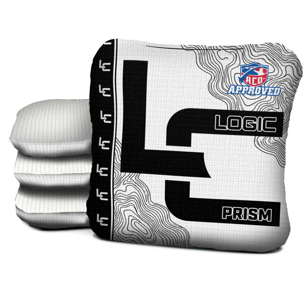 Contour White Black Cornhole Bags - Multiple Series - Set of 4