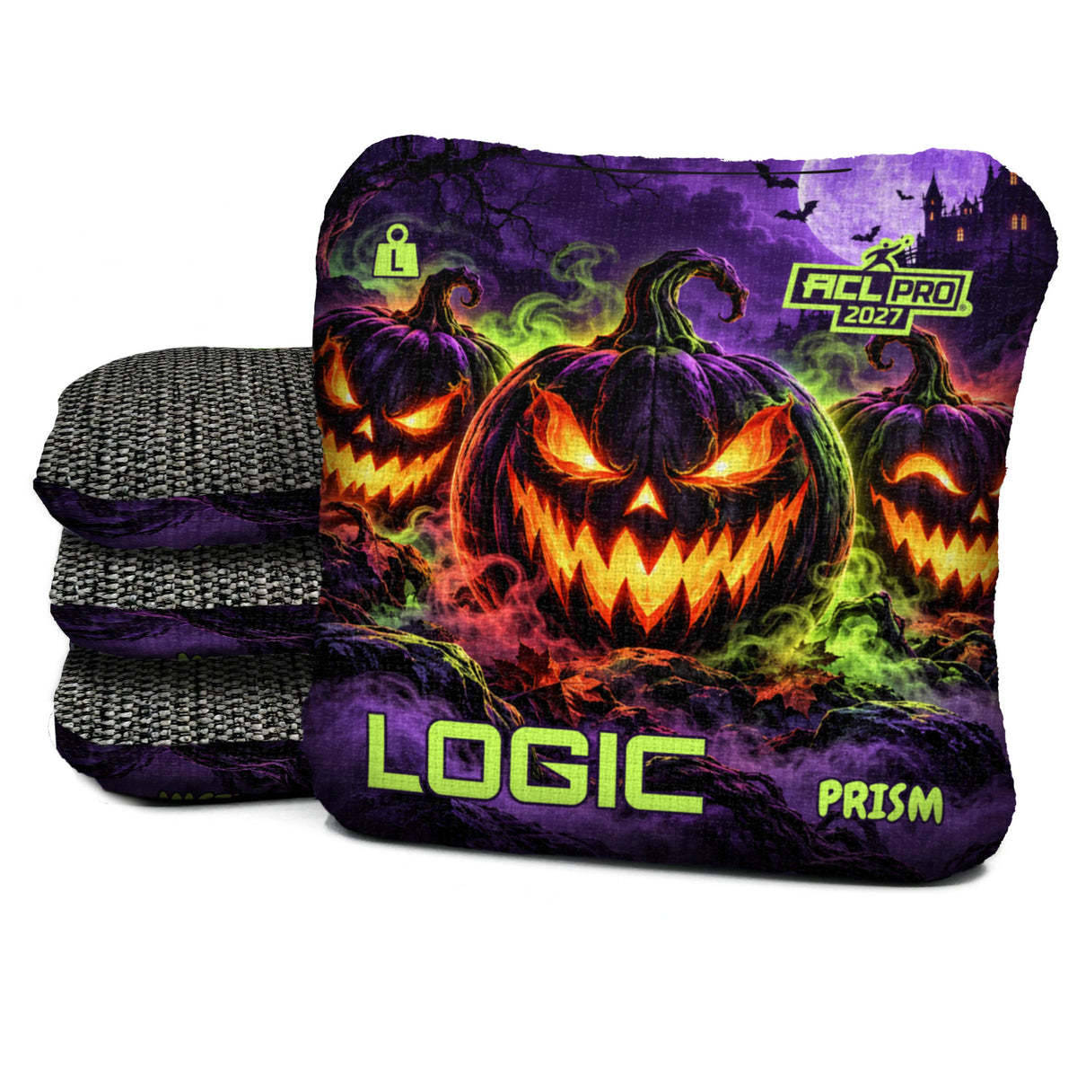 Neon Jack - Halloween Cornhole Bags - Multiple Bag Series - Set of 4