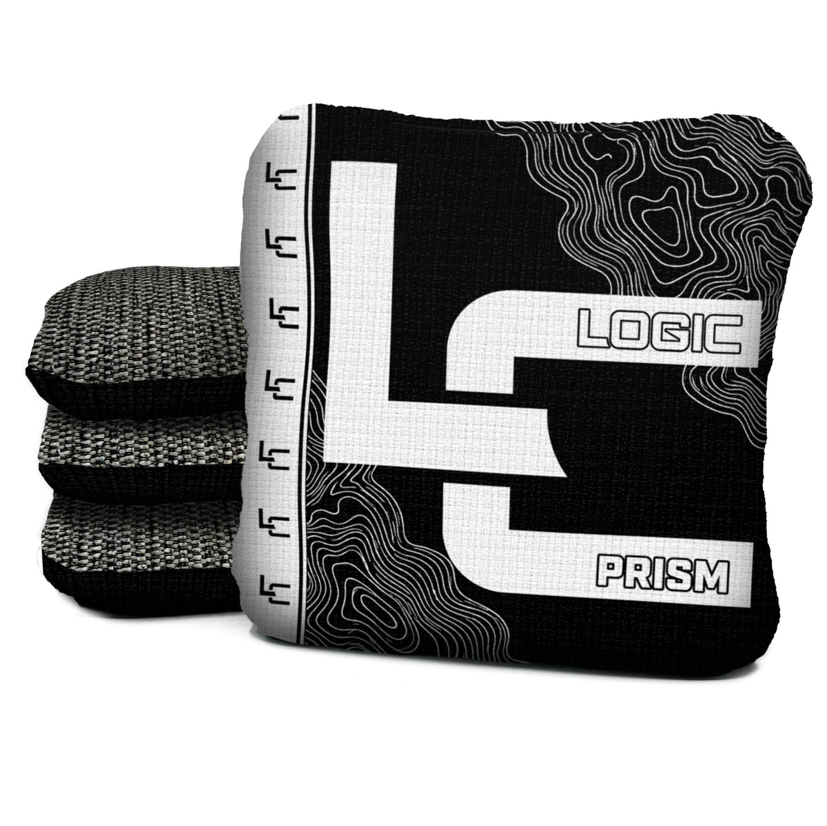 Contour Black White Cornhole Bags - Multiple Series - Set of 4