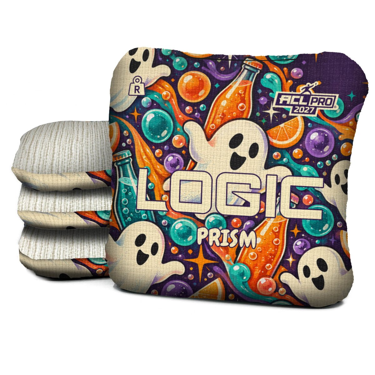 Ghost Soda Club - Halloween Cornhole Bags - Multiple Bag Series - Set of 4