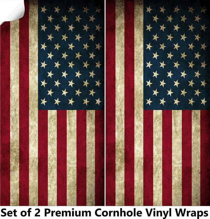 Patriotic Cornhole Boards Wraps (Set of 2)