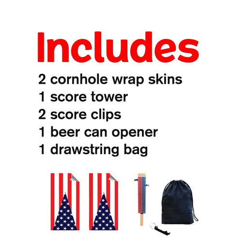 Pennant Cornhole Boards Wraps (Set of 2)