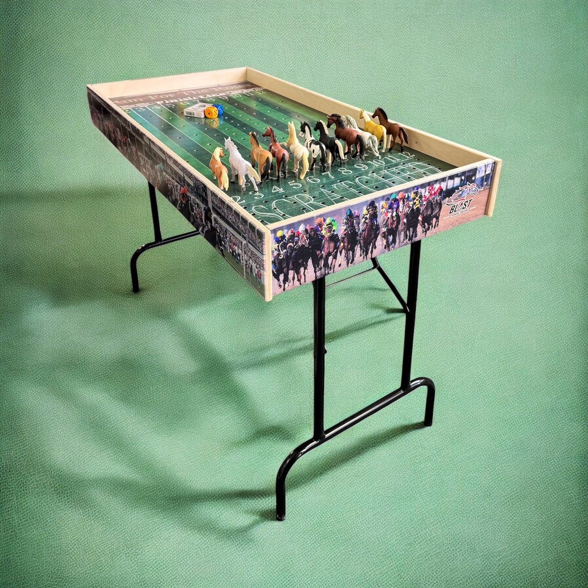 Jumbo Horse Race Game – Turf Theme with Printed Rails