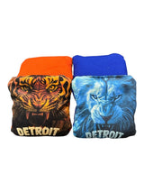 Cornhole Bag Detroit Football Baseball Team All Weather Slick and Stick CORNHOLE Bags
