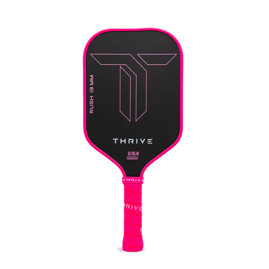 Pickleball Paddle 123 (Pro Singles) RUSH 13  SINGLES (PINK)  Includes custom weight card, paddle cover, paddle eraser, and lead weights.