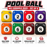 Pool Balls – Rec Cornhole Bags – Set of 8