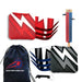 Professional Red Black Zigzag Cornhole Bags - Set of 8
