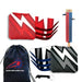 Red Black Zigzag Cornhole Bags - Set of 8