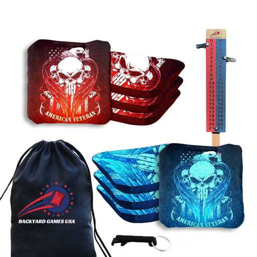 American Veteran Cornhole Bags - Set of 8