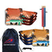 Professional Tropical Red Orange Cornhole Bags - Set of 8