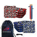 Professional Blue Red Tech Fusion Cornhole Bags - Set of 8
