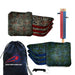 Orange White Blue Green Lines Cornhole Bags - Set of 8