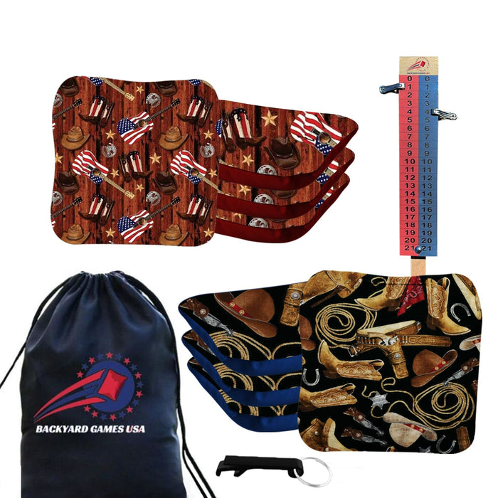 Professional Cowboy Boots Cornhole Bags - Set of 8
