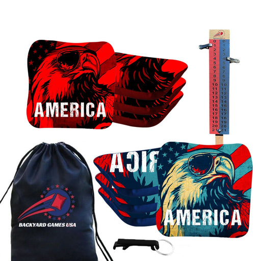 Eagle Shades Cornhole Bags - Set of 8