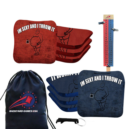 IM SEXY AND I THROW IT Cornhole Bags - Set of 8