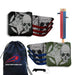 Black Green Star Skull Cornhole Bags - Set of 8