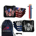 Professional Flag Skull Guns Cornhole Bags - Set of 8