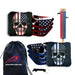 Professional Soldier Flag Skull Cornhole Bags - Set of 8