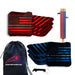 Blue Red Lines Cornhole Bags - Set of 8