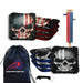 Professional Red Grey Skull Cornhole Bags - Set of 8