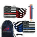 Professional Red Blue Lines Cornhole Bags - Set of 8