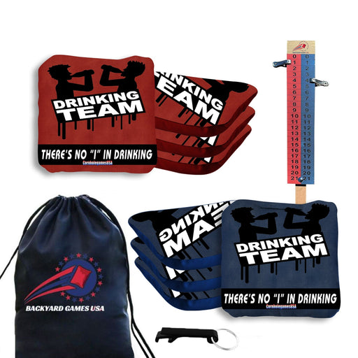 Professional Drinking Team Cornhole Bags - Set of 8