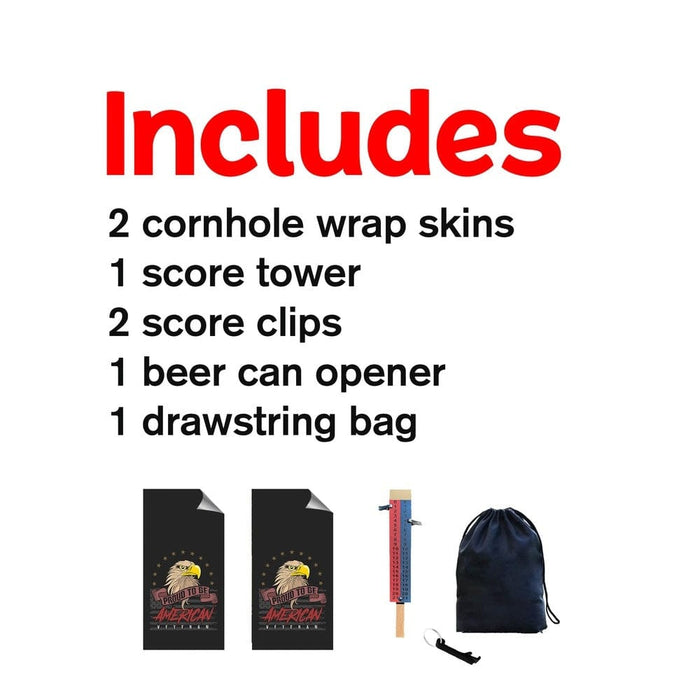Proud Veteran Cornhole Boards Wraps (Set of 2)
