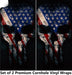Punisher Red Blue Skull Cornhole Boards Wraps (Set of 2)