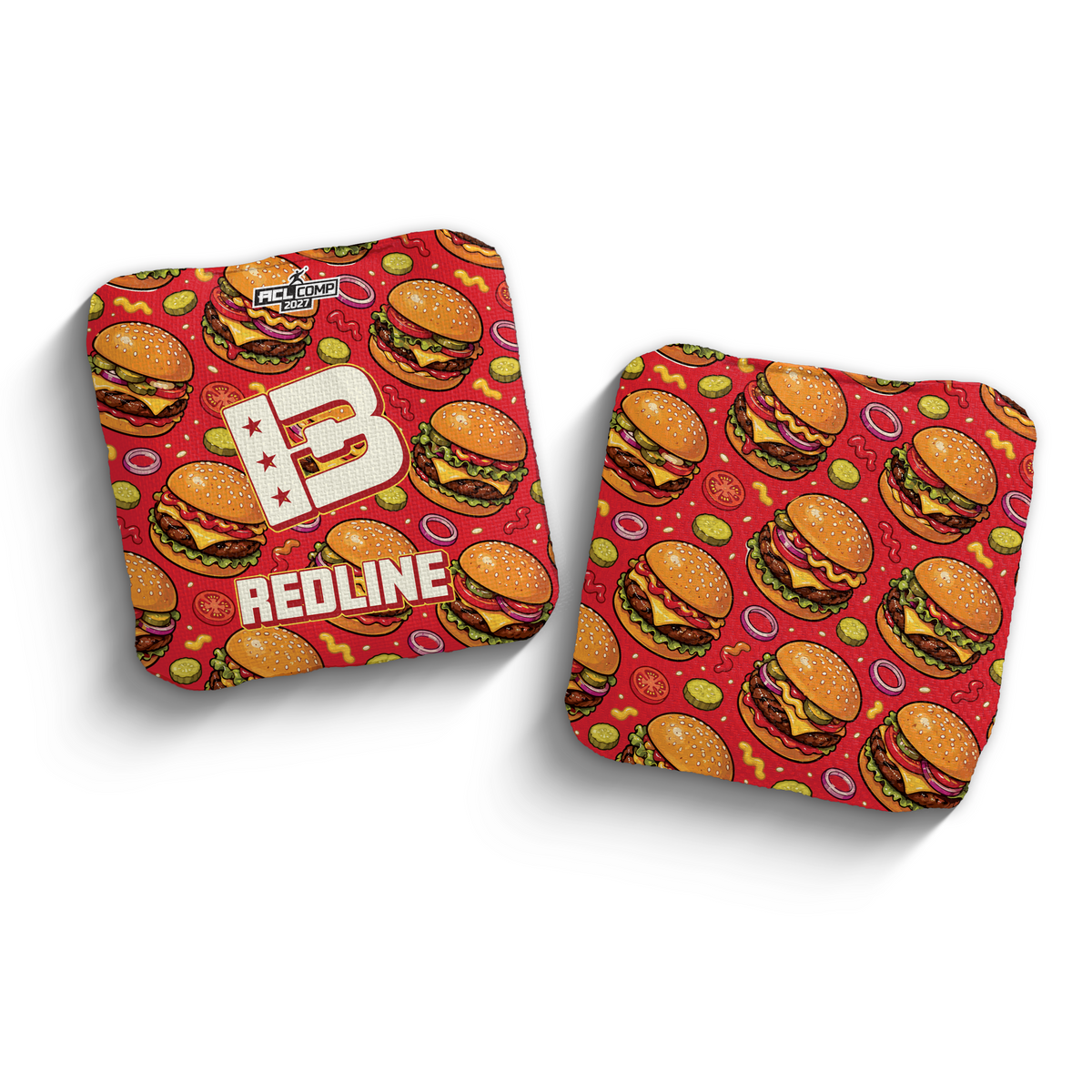 2027 Brotherhood Cornhole Redline "The Burger" Edition ACL Comp Stamped Cornhole Bags