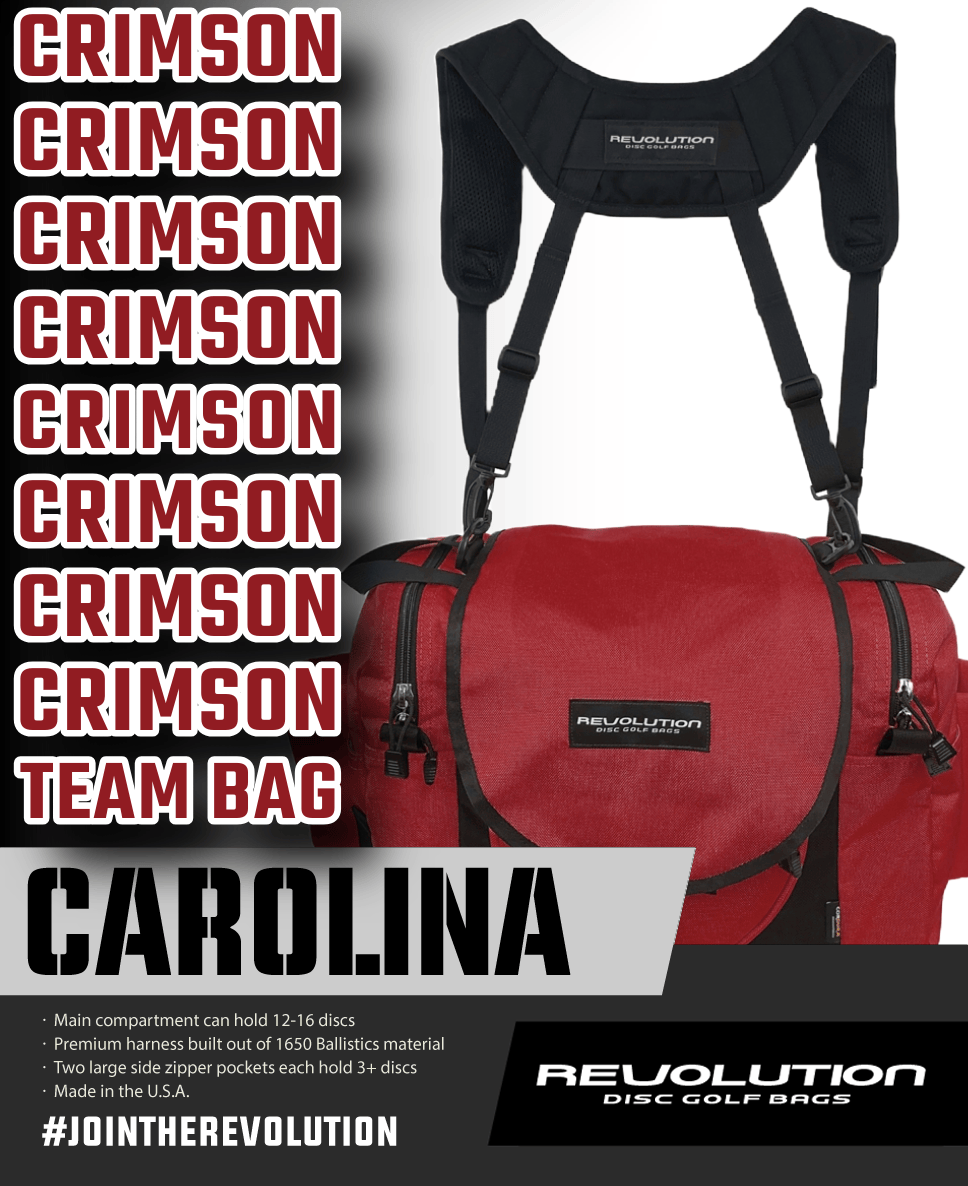 Bag Revolution Carolina Team V3 Disc Golf Bag - Crimson