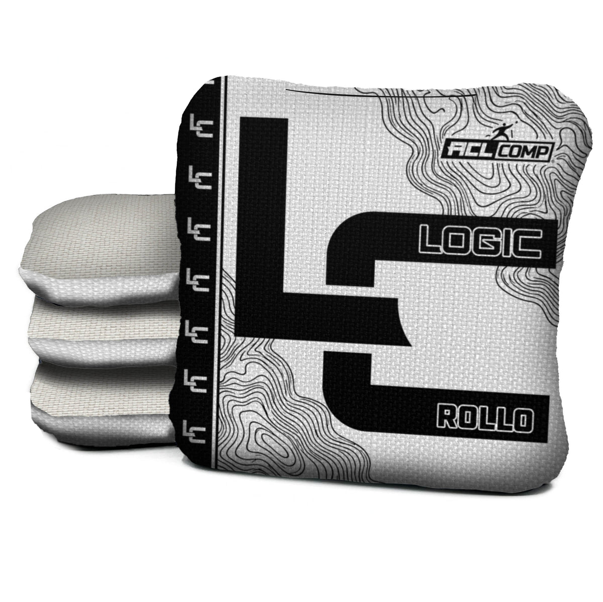 Contour White Black Cornhole Bags - Multiple Series - Set of 4