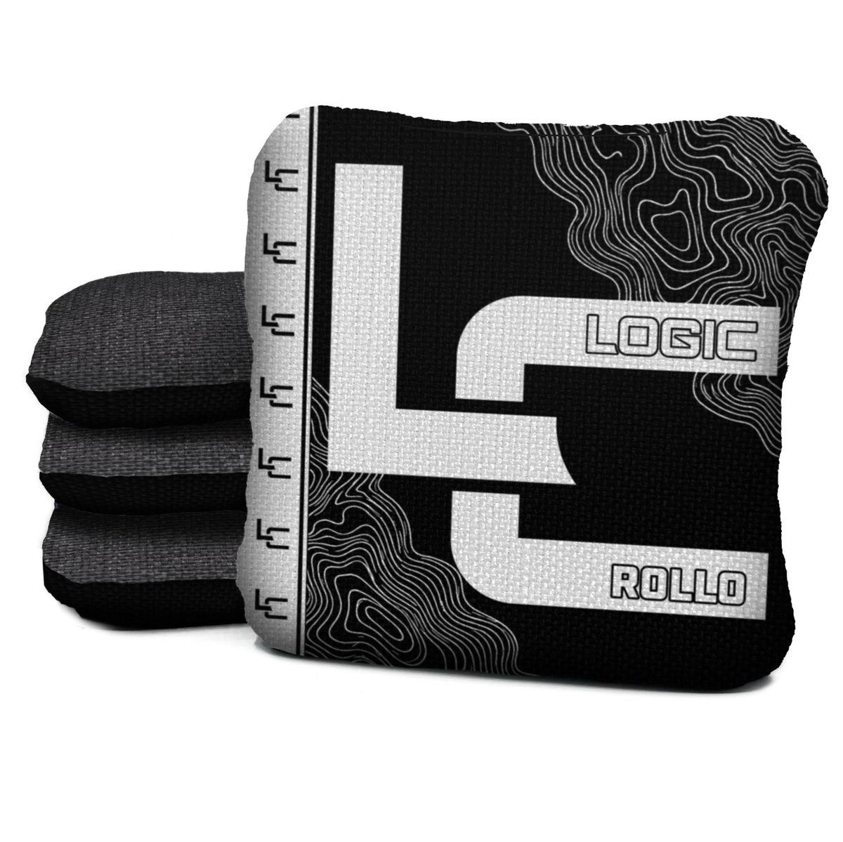 Contour Black White Cornhole Bags - Multiple Series - Set of 4