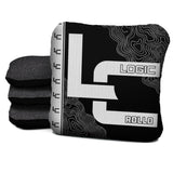 Contour Black White Cornhole Bags - Multiple Series - Set of 4